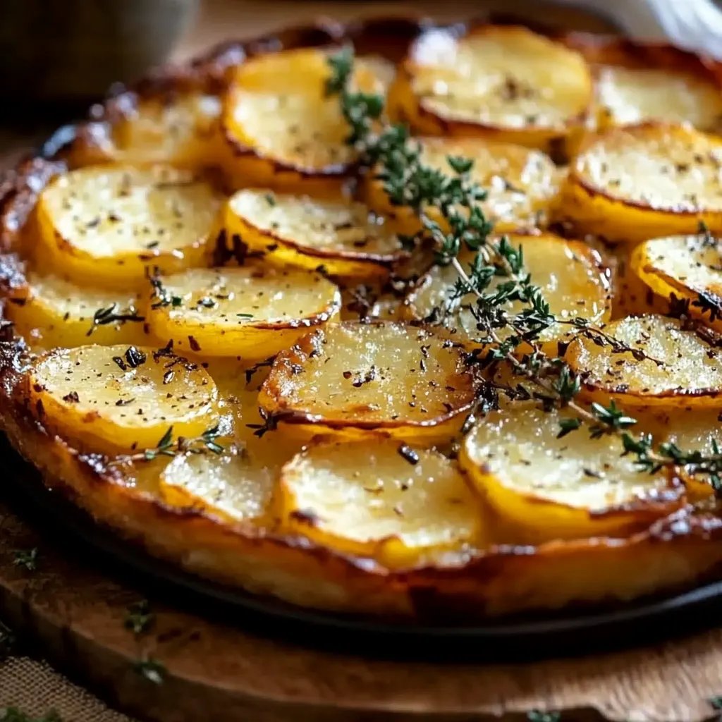 Knuspriger Kartoffelkuchen mit Thymian und Balsamico