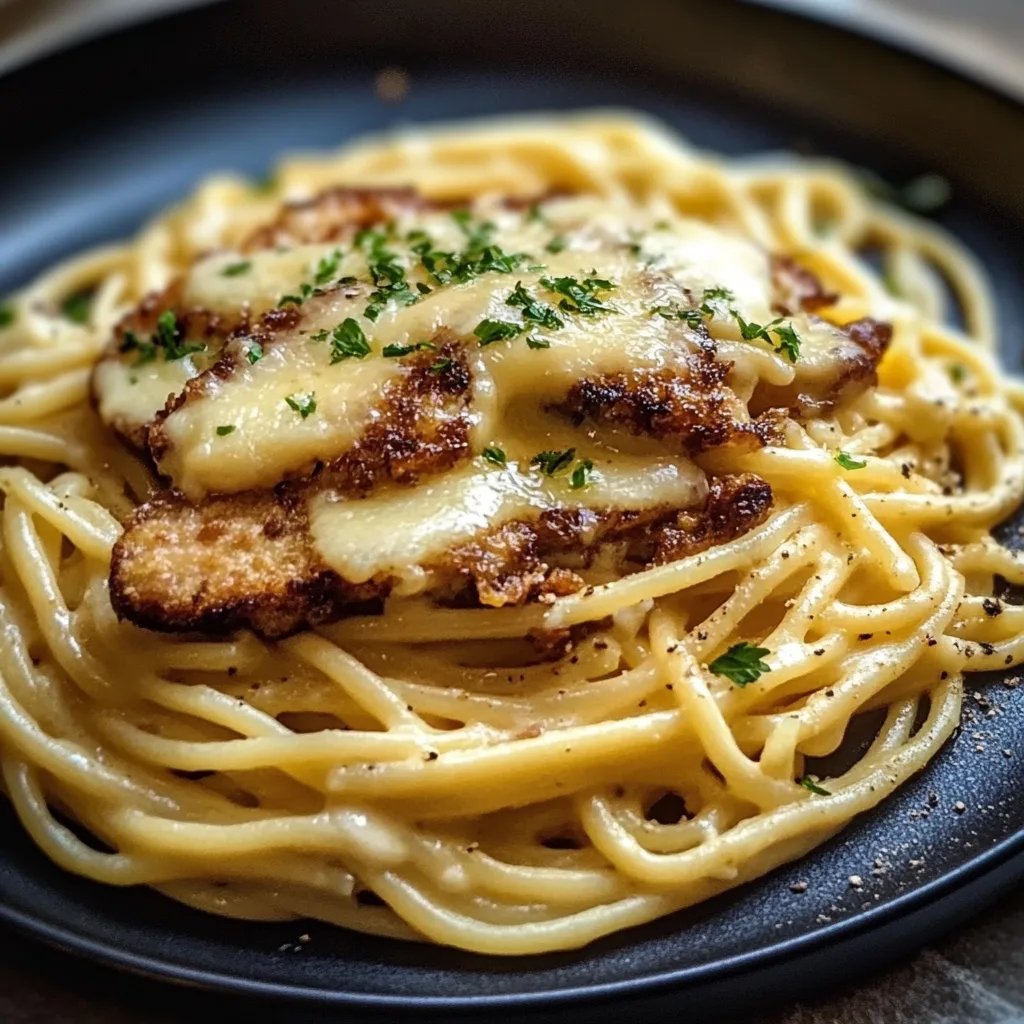 Knuspriges Hähnchen mit cremiger Pasta in 20 Minuten gemacht!