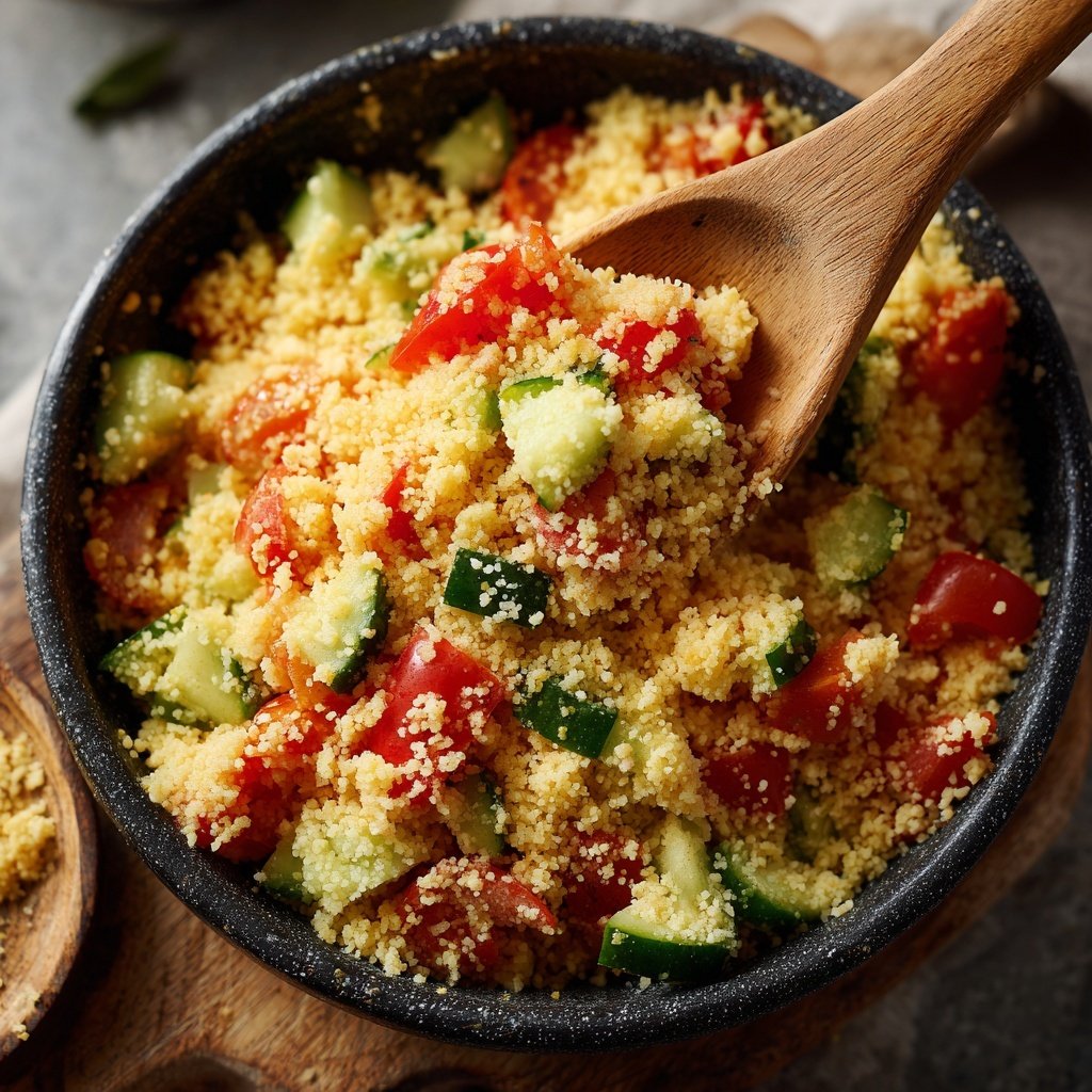 Couscous mit Tomaten und Gurke