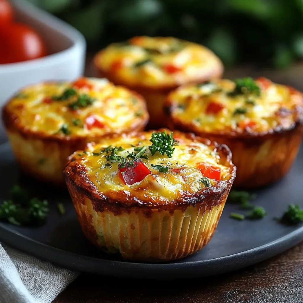 Einfache Eiermuffins mit viel Gemüse