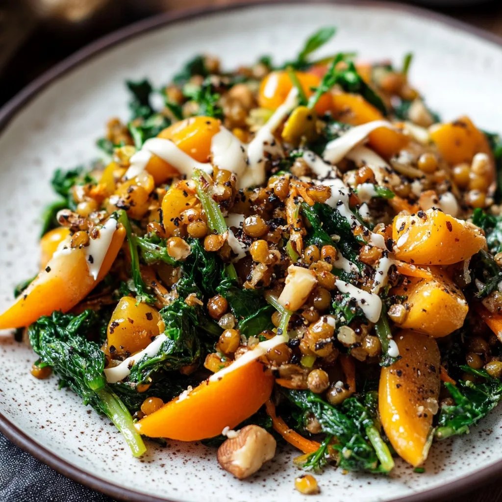 Gerösteter Kürbis-Linsen-Salat