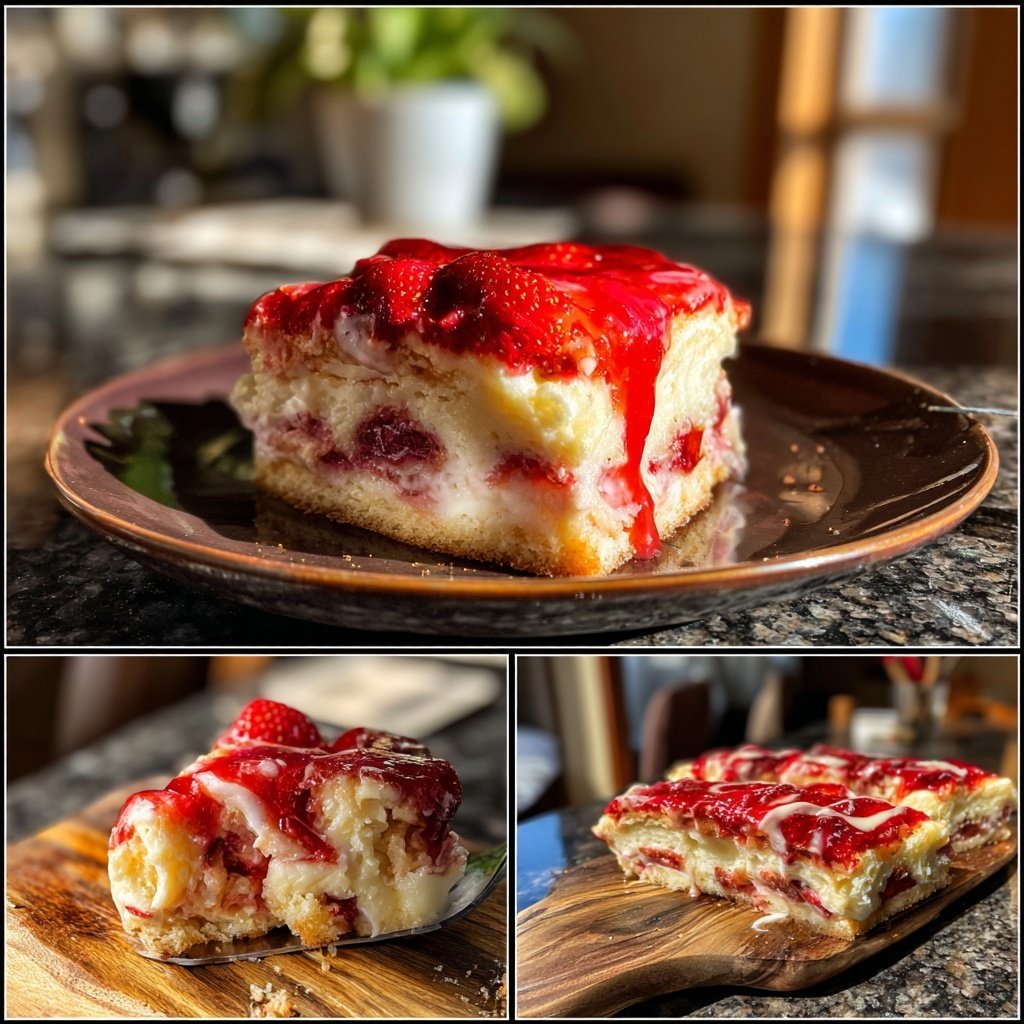 Erdbeer Pudding Kuchen Vom Blech