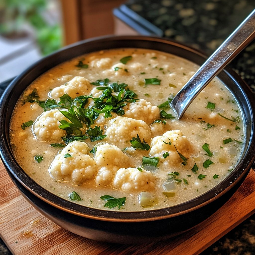 Gesunde Blumenkohlsuppe für die Familie