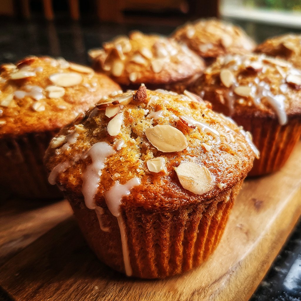 Muffins mit Mandeln und Vanille