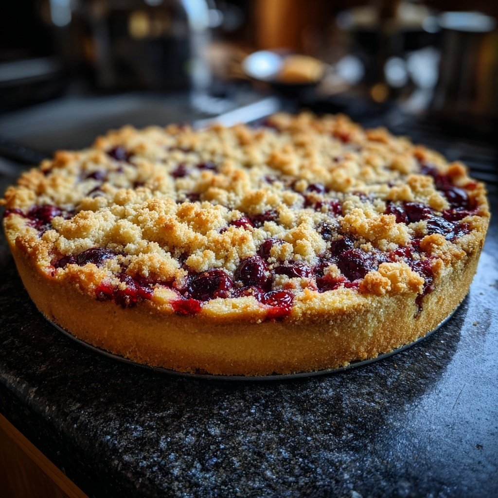 Streuselkuchen Mit Kirschen Vom Blech
