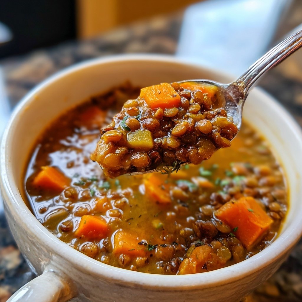 Linsensuppe mit Karotten