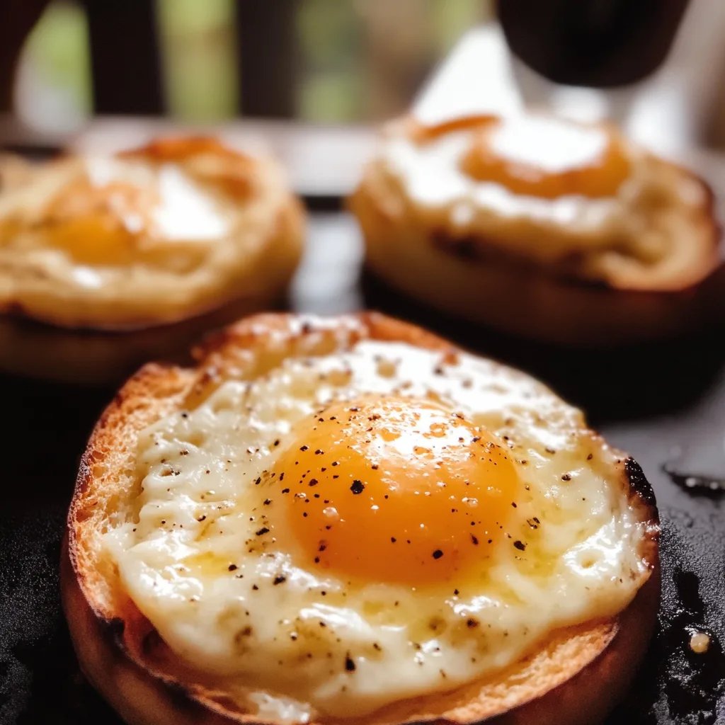 Köstliches Ei mit Käse aus der Heißluftfritteuse