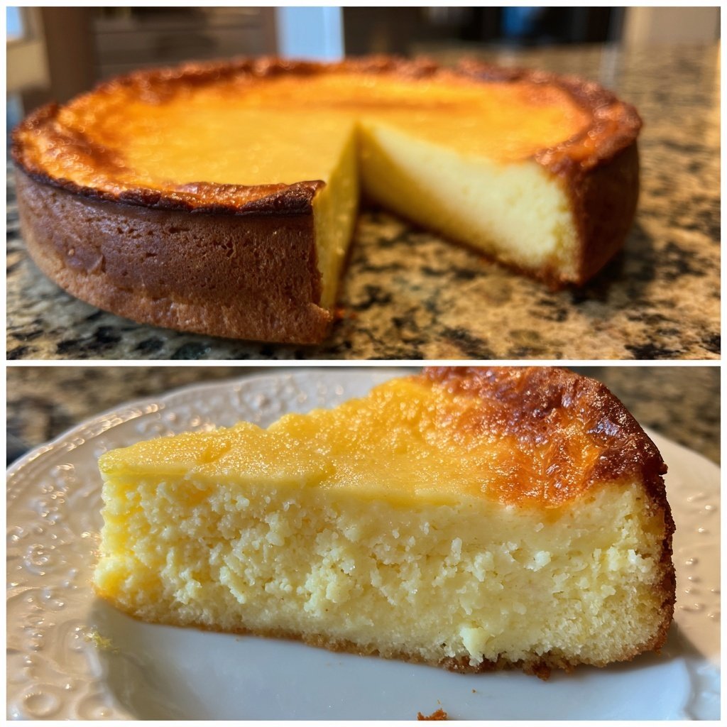 Käsekuchen mit Vanille und Zitronenabrieb