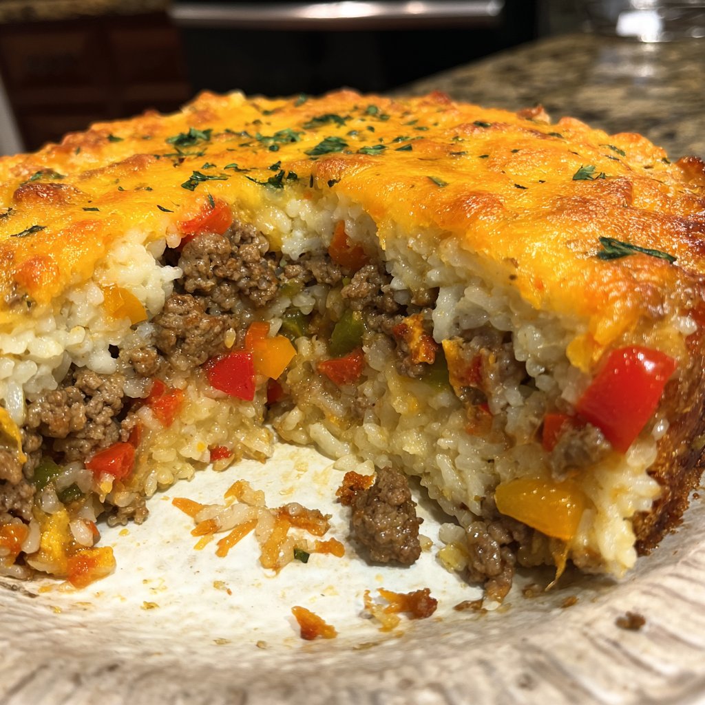 Abendessen mit Reisauflauf