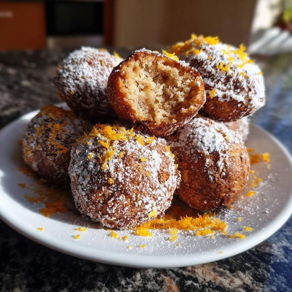 Quarkbällchen mit Orangenabrieb