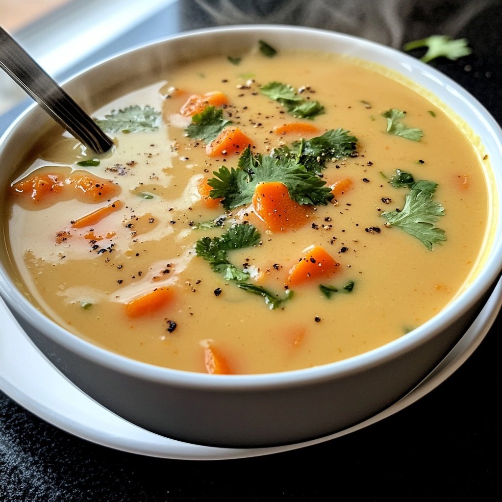 Linsensuppe mit Kokosmilch