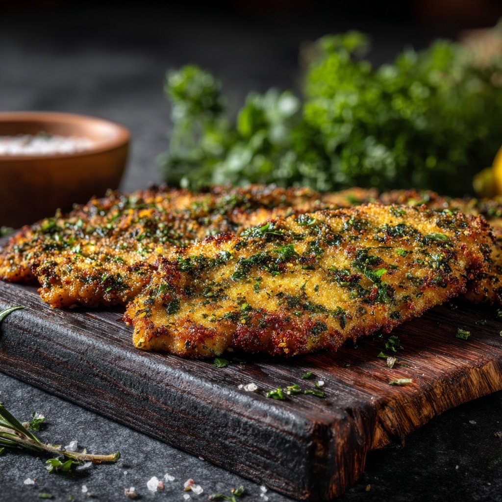 Gegrilltes Putenschnitzel Mit Kräuterkruste