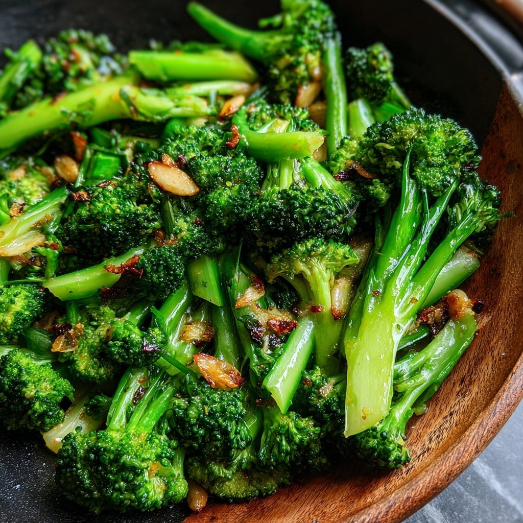 Brokkoli Pfanne Mit Knoblauch