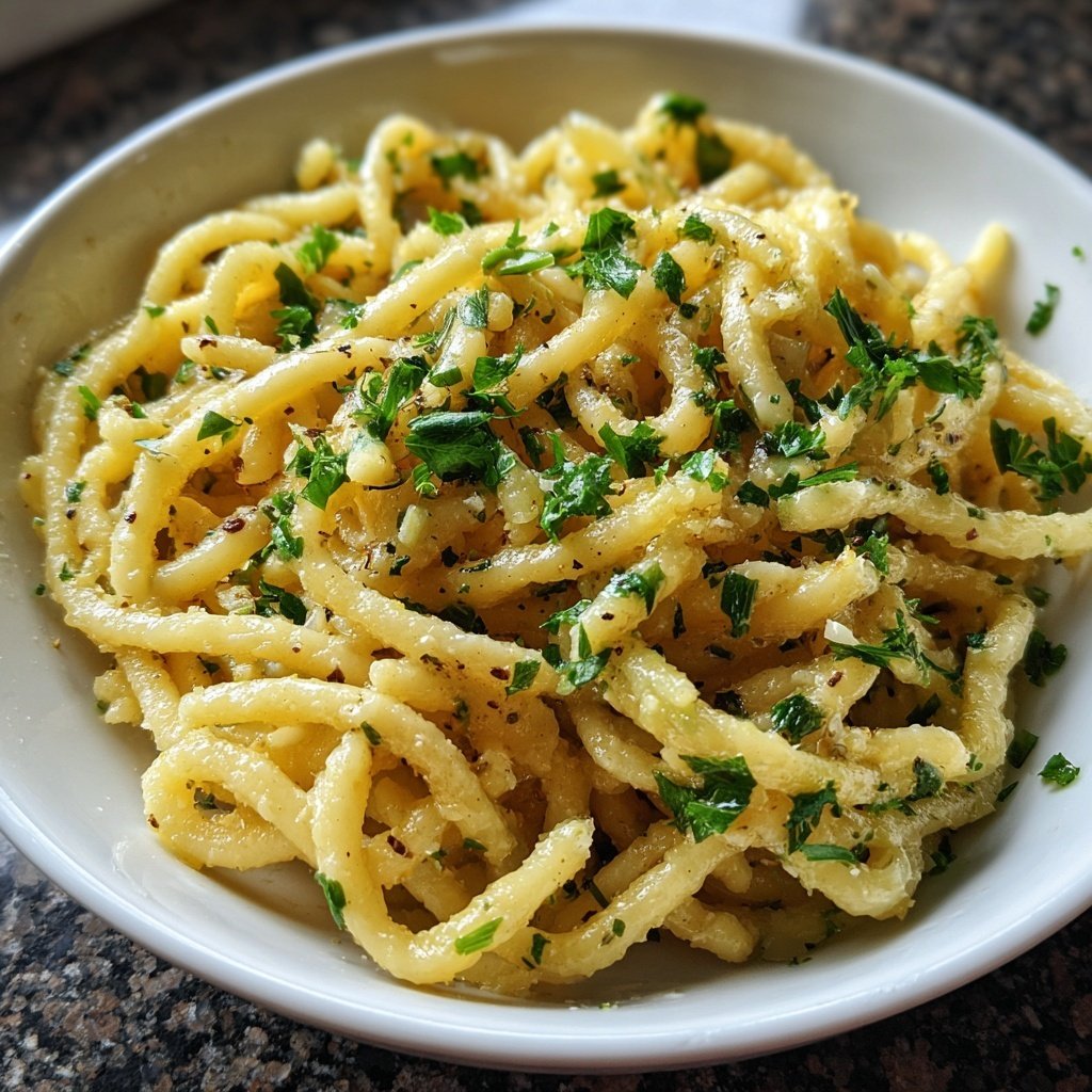 Schnell & Einfach 15-Minuten Knoblauchpasta