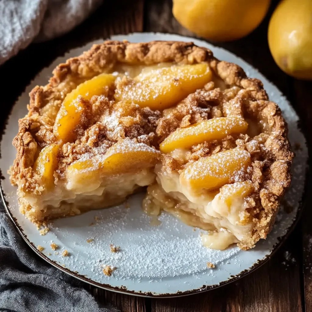 Italienischer Pfirsich-Streuselkuchen