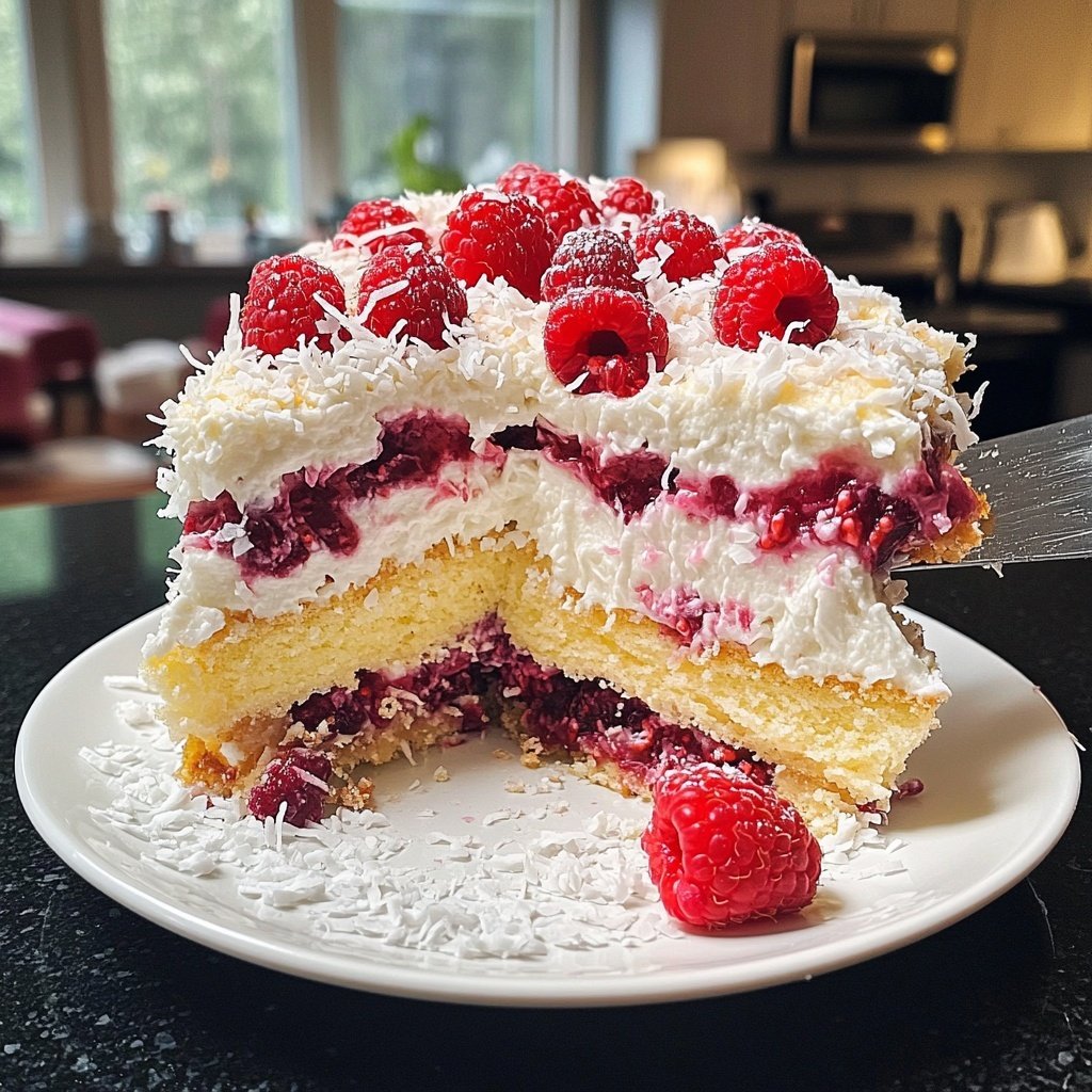 Raffaello-Himbeer-Torte