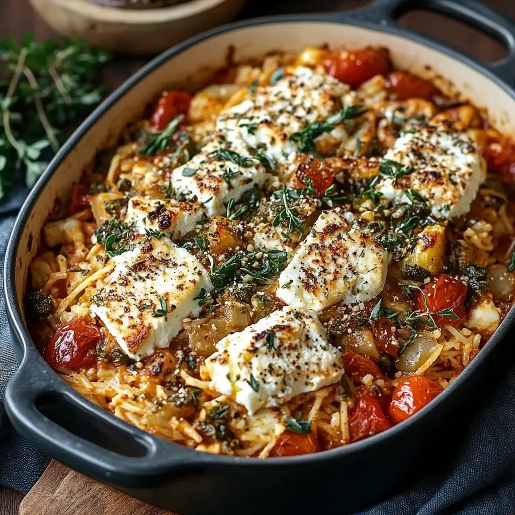 Griechischer Hackauflauf mit Kritharaki und Feta