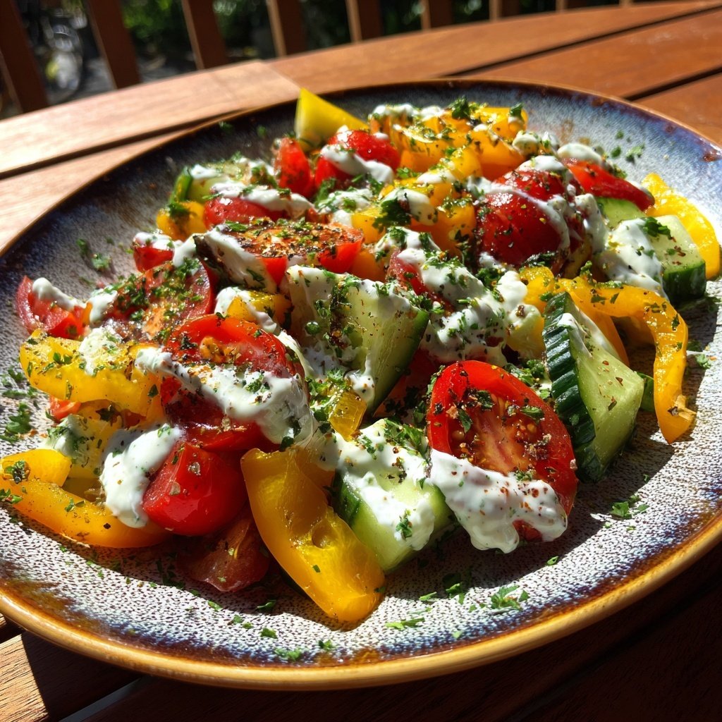 Salat Zum Grillen Mit Joghurt Dressing
