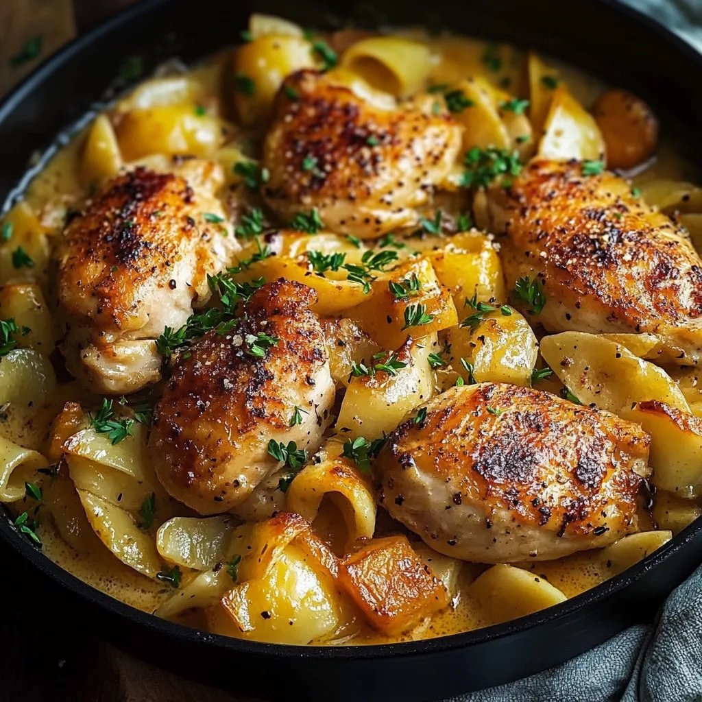 Schnelles One-Pan Chicken mit Butternudeln