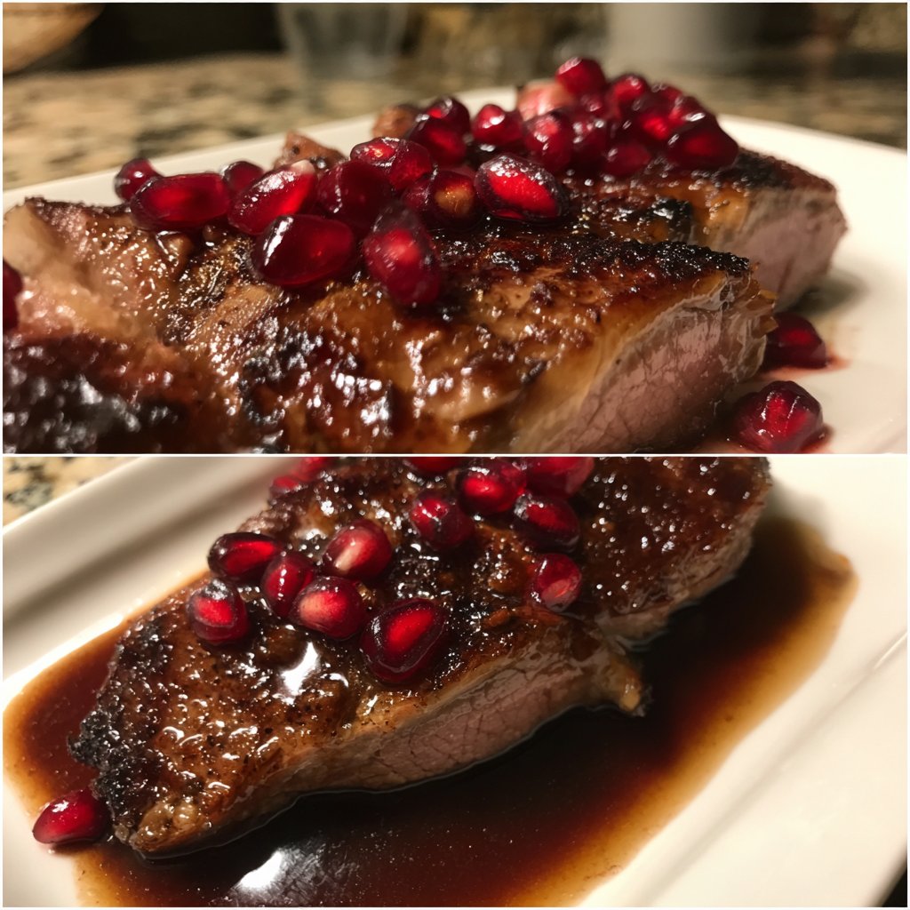 Entenbrust mit Granatapfeljus